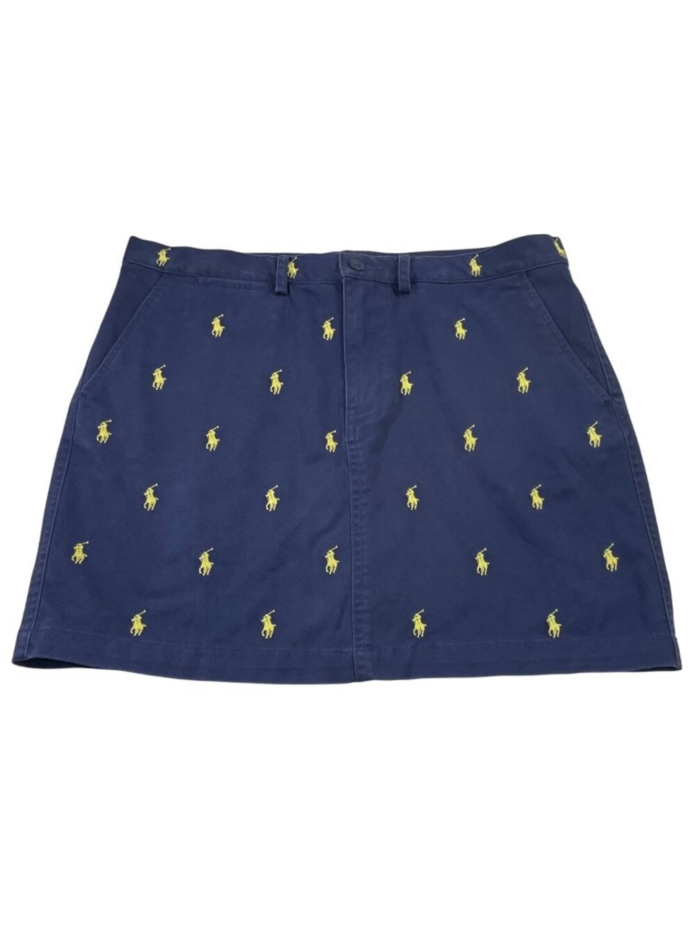 Vintage 90s Ralph Lauren Sport Mini Skirt Sze 6 Navy Polo Logo Preppy Old Money